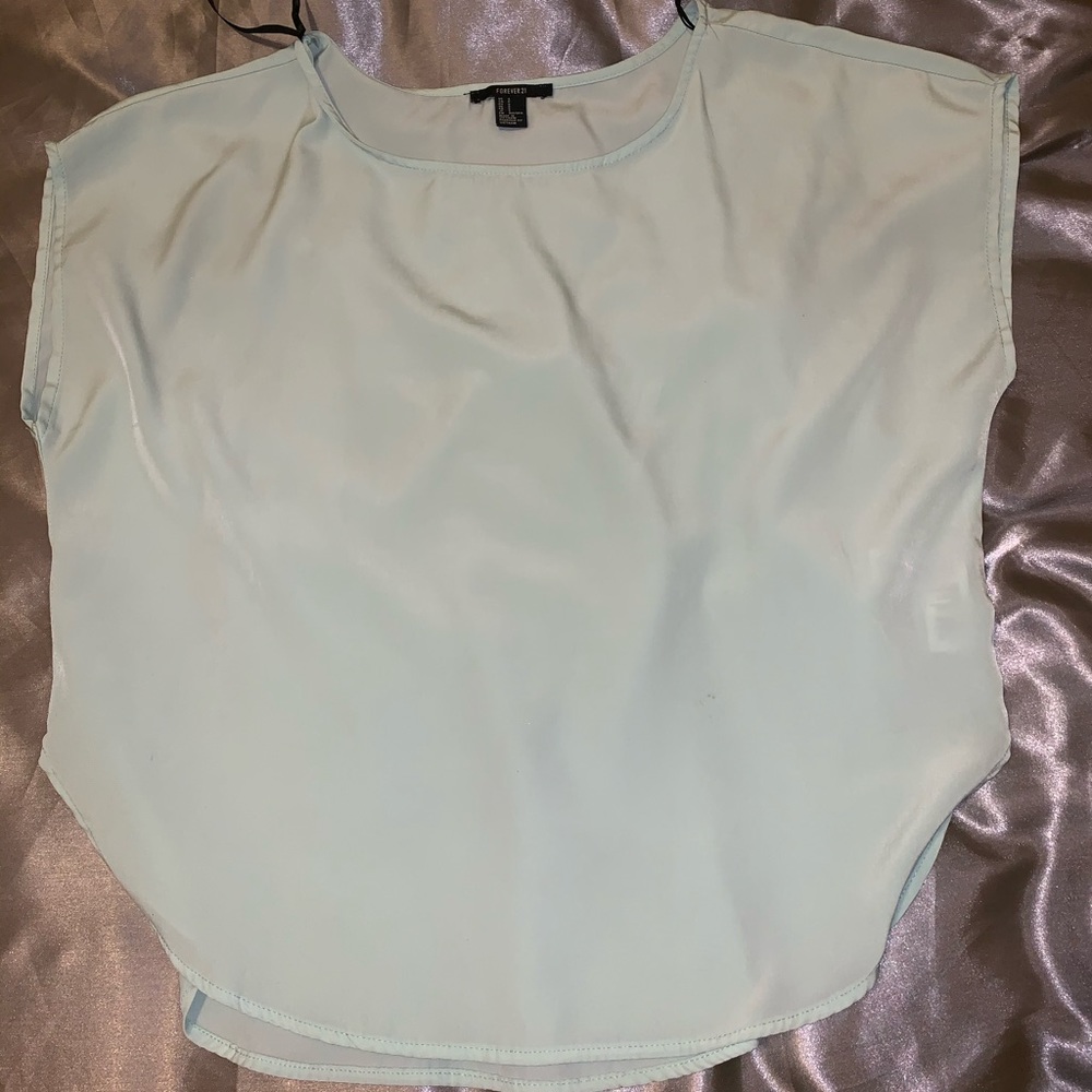 flowy mint forever 21 top